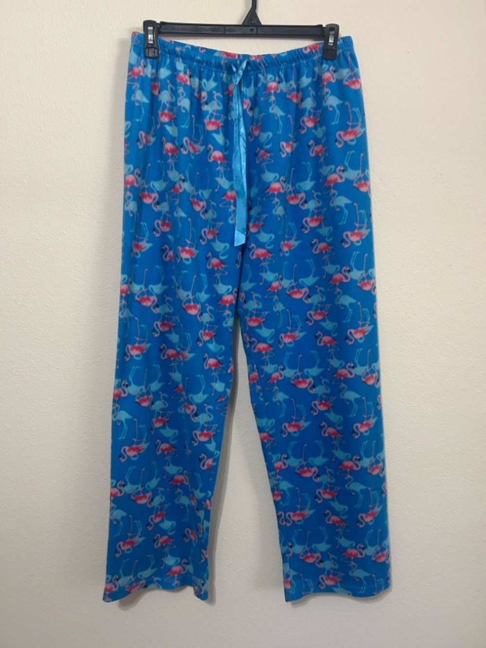 Gabriella by 10W Apparel Blue Flamingo Fleece Pajama Lounge Pants XL - Picture 4 of 8